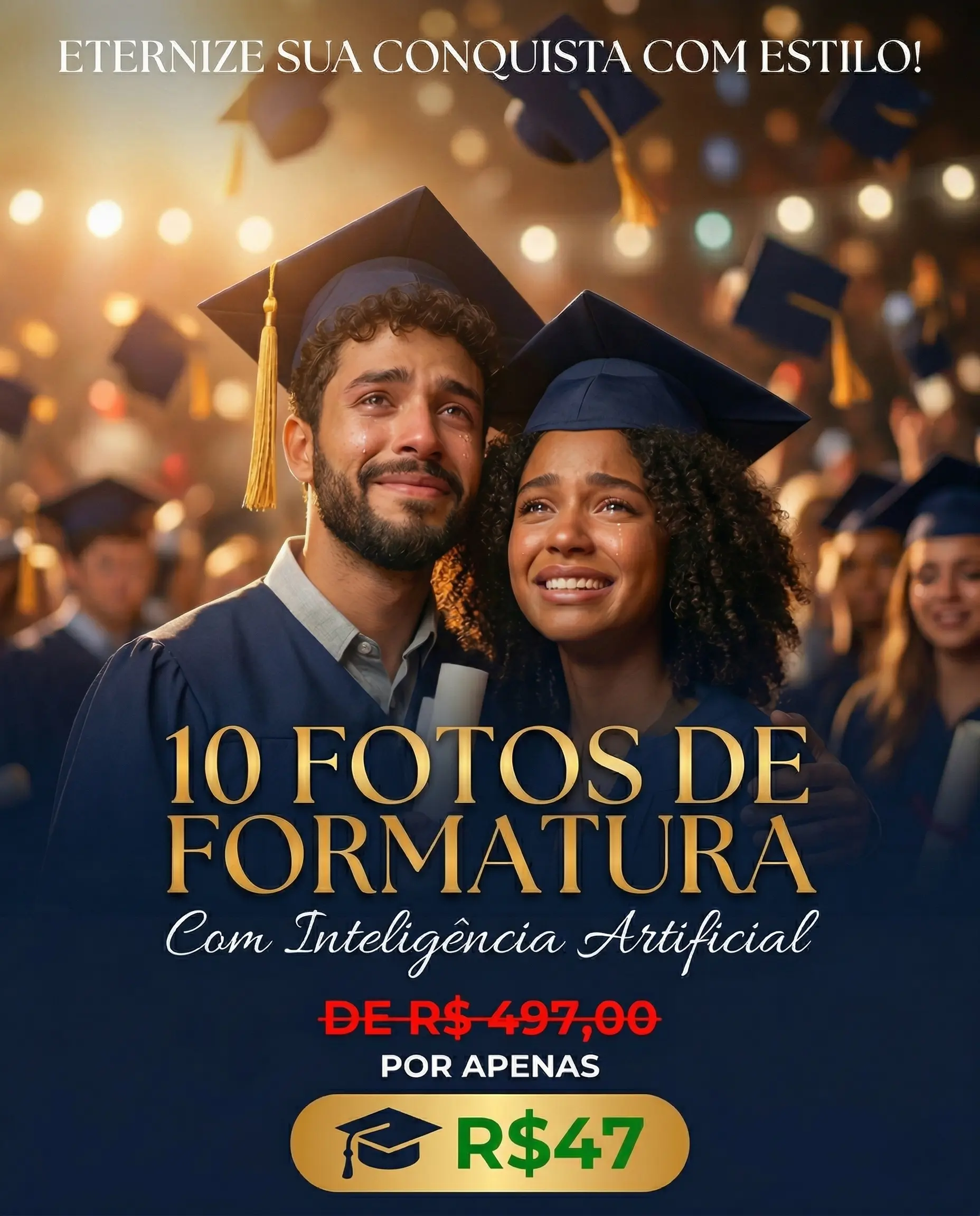 Exemplo de foto de formatura IA